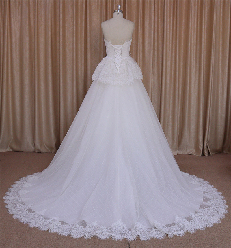 Alibaba A-Line Bridal Gowns Beautiful Lace Wedding Dress