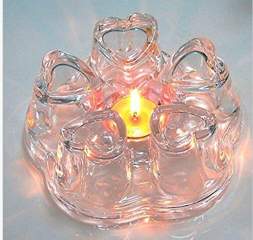 New Design Heart Shape Glass Teapot Warmer for Wholesaler