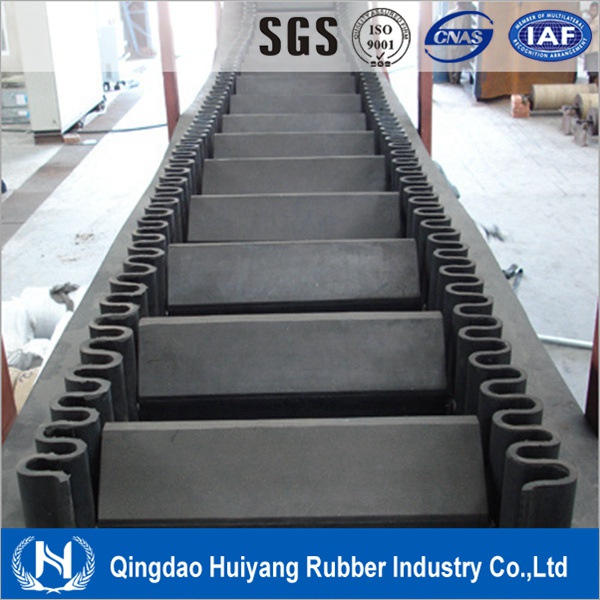 Ep Polyester 0-90 Degree Corrugated Sidewall Cleated Rubber Conveyor/Transmission Belt