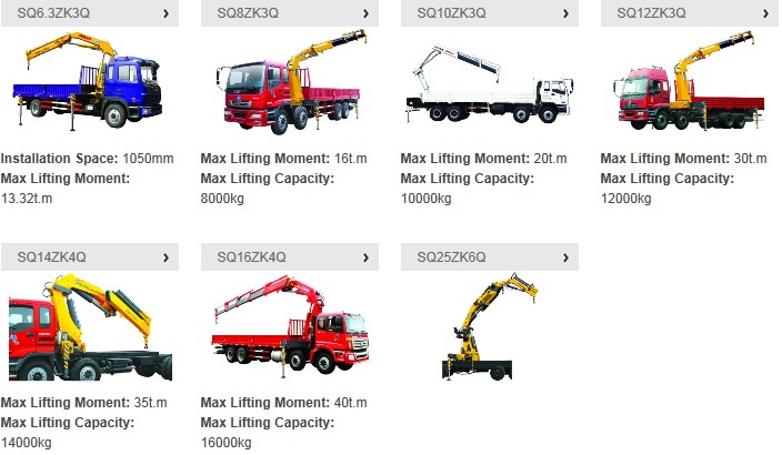 High Performance XCMG Truck Mounted Crane Manufacturer