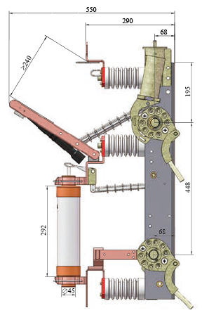 Fuse Combination Unit Load Break Switch with Grounding Knife-Yfn5-12r (T) D/125-31.5