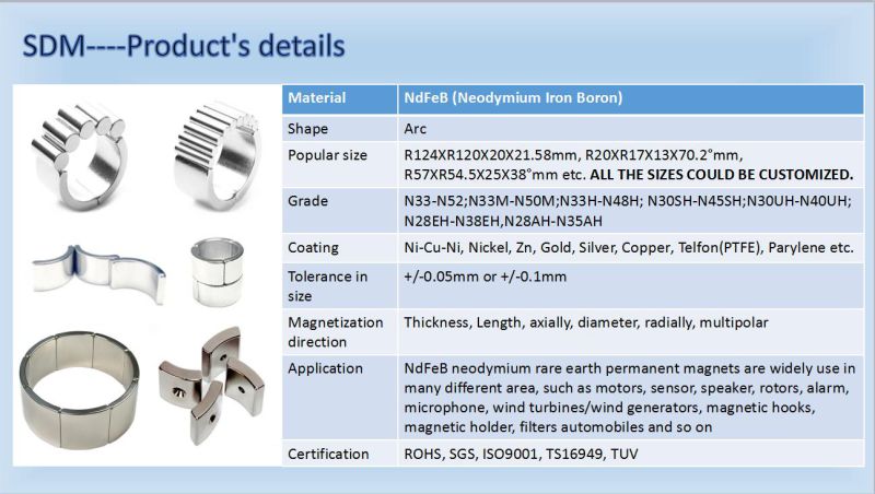 Permanent Powerful Arc Neodymium Magnet