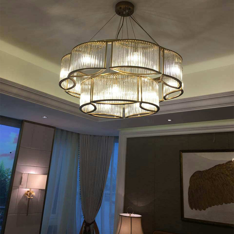 Hotel Decorative Flower Shape Glass Pendant Lamp