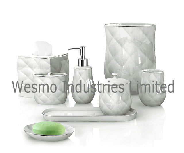 Porcelain Bath Accessories Set (WBC0634B)