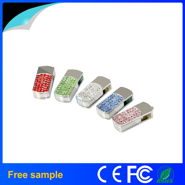 China Supplier Promotional Gift Crystal Metal USB Pen Drive 4GB 8GB