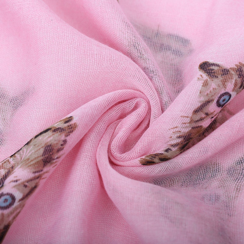2016 Fashion Cat Printed Lightweight Polyester Scarf