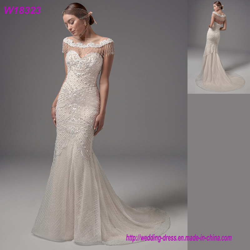 New Romantic Beach Wedding Dresses Cheap Cap Sleeve Lace up Backless Tulle Summer Bridal Gowns