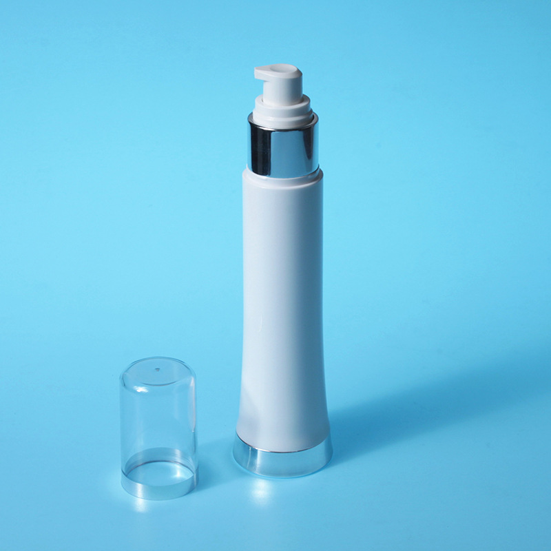 15g 20g 25g 30g 35g White Airless Bottle with Silver Base