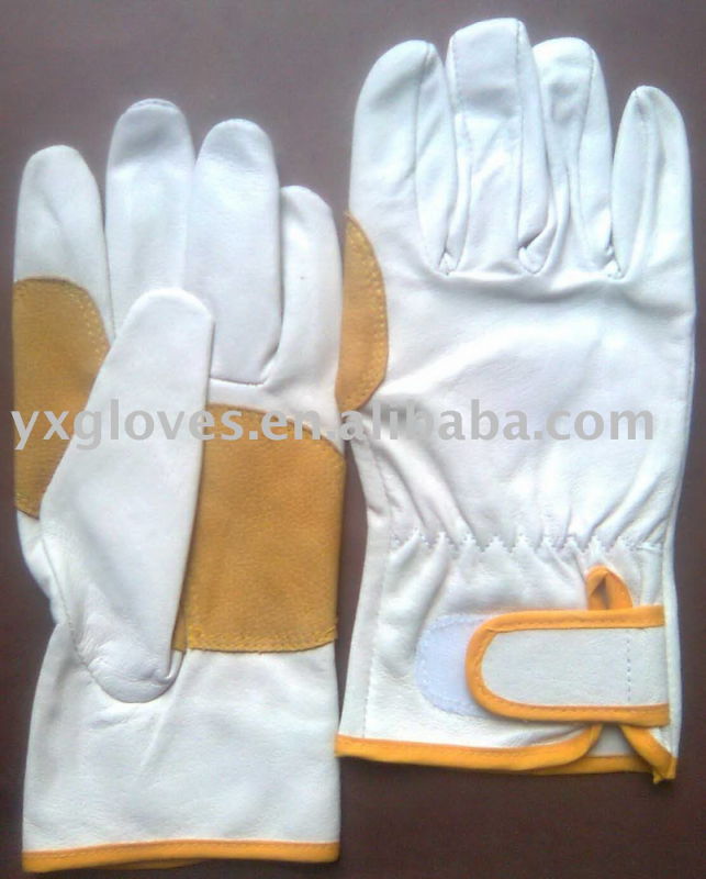 Pig Grain Leather Glove-Driver Glove-Utility Glove-Weight Lifting Glove