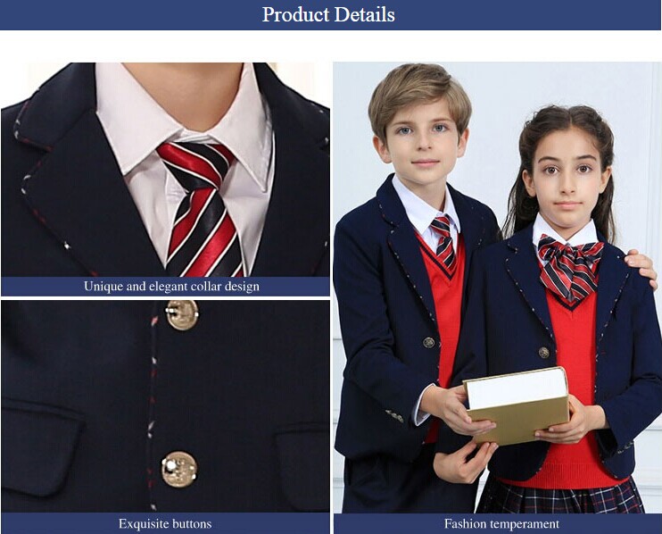 High Quality School Uniform Winter Primary School Uniform for Factory