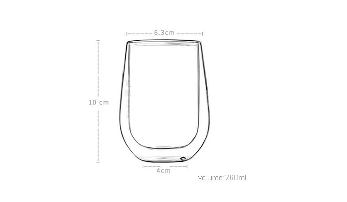 Hand-Made Double Wall Whisky Glass Water Mug for Wholesaler