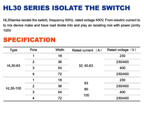 Hl30 Series Isolate The Switch Mini Circuit Breaker