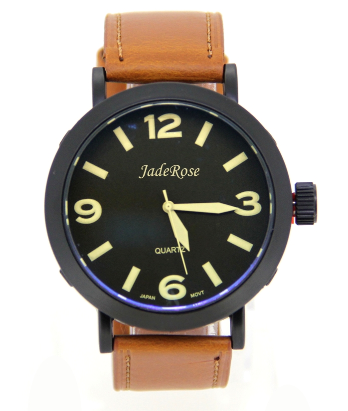 Hot Sell Black Case Quartz Men Watch