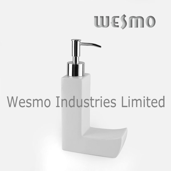 L-Shape Porcelain Soap Dispenser (WBC0466A)