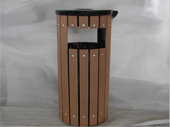 2014 High Quanlity Cheap Outdoor Environment WPC Dustbin/Trash Can