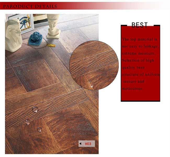 12.3mm Woodgrain Texture Walnut Laminbate Wooden Wood Laminate Flooring