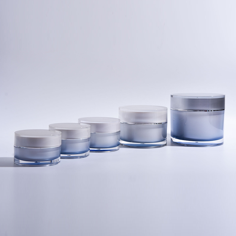 15g-200g Double Walled Round Plastic Acrylic Jars (EF-J09)