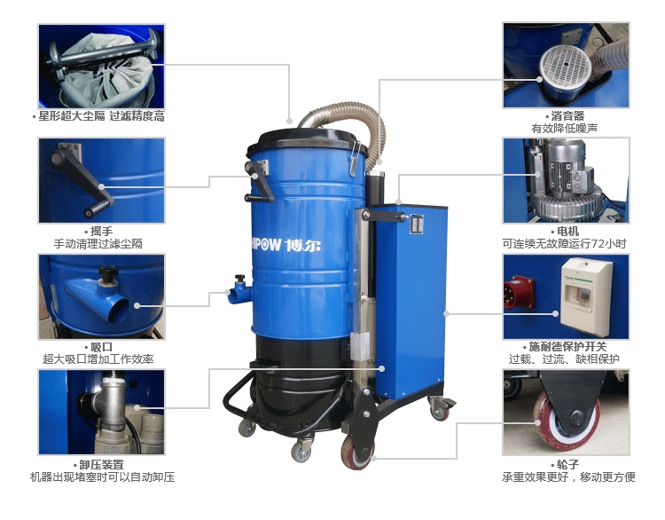 Guangzhou High Quality Industrial Vacuum Cleaner for Metal Dust / Scrap Iron