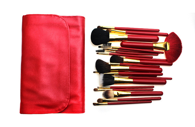 Red Series Beauty Equipments Red Handle Red Hair Makeup Brushes