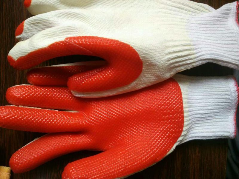 T/C Liner Laminated Latex Palm Coated Protective Safety Work Glove (S8001)