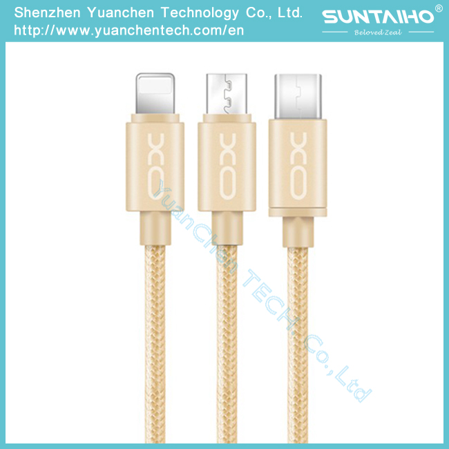 3 in 1 Charging USB Data Cable for Tablet/Android/iPhone6