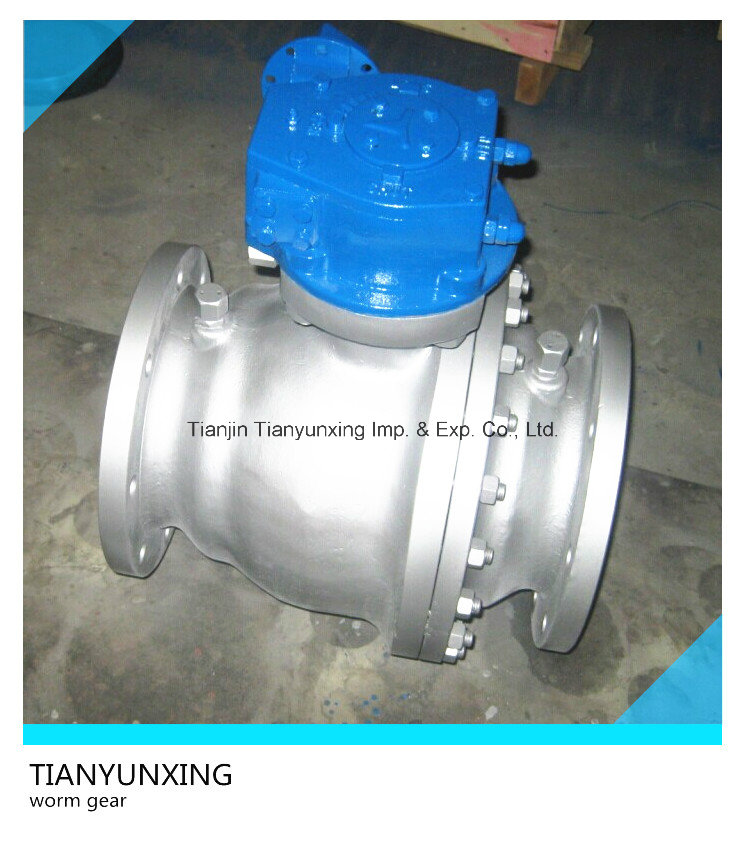 Worm Gearbox Full Bore Port Flanged Cast Steel Ball Valves