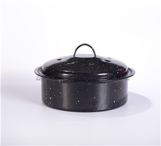 Carbon Steel Enamel Pot/Casserole with Handle