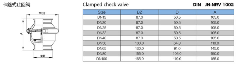 Stainless Steel Sanitary Welded Check Valve (JN-NRV2001)