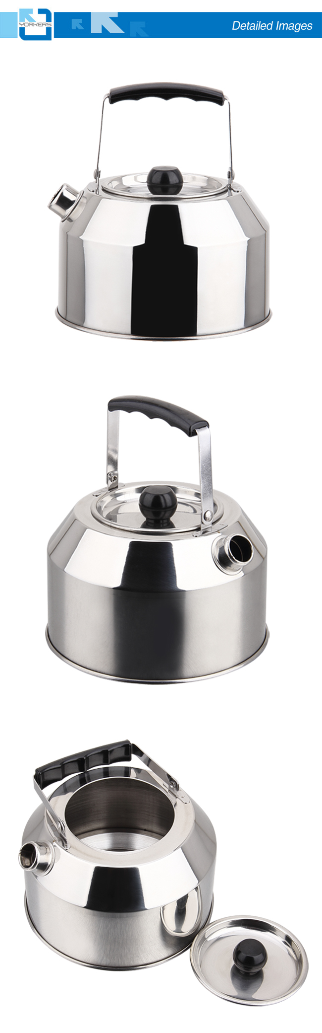 1.0L Stainless Steel Water Kettle and Outdoor Water Kettle with Portable Handle