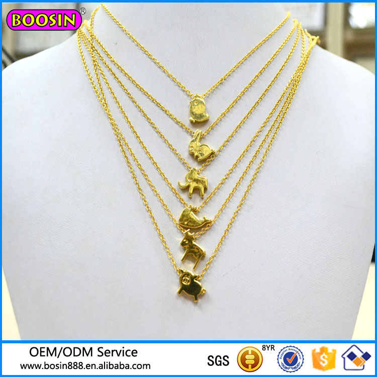 Factory Price Metal Alloy Charm Fashion Jewelry Necklace #P106