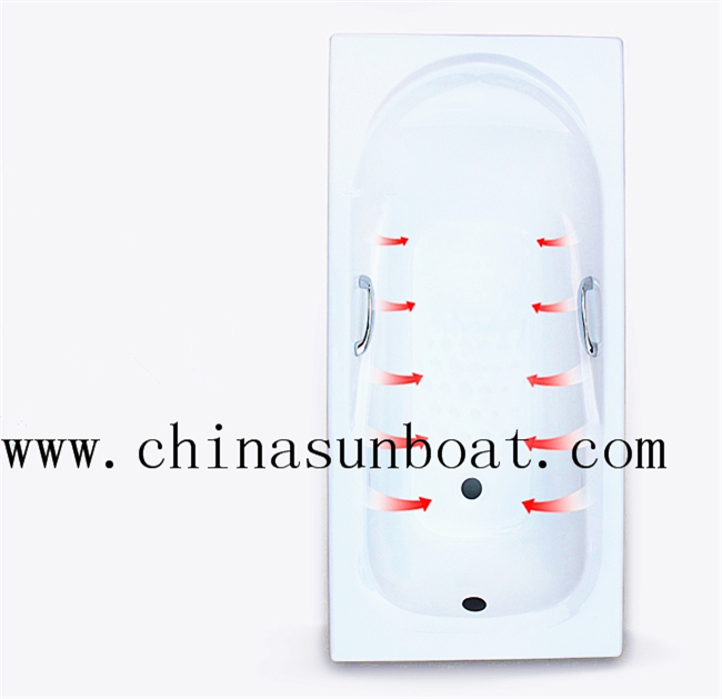 Hot Selling Enamel Comfortable Indoor White Bathtub