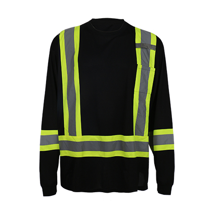 2016 Custome Design Crew Neck Long Sleeve High Visibility Shirt for Men, Workers