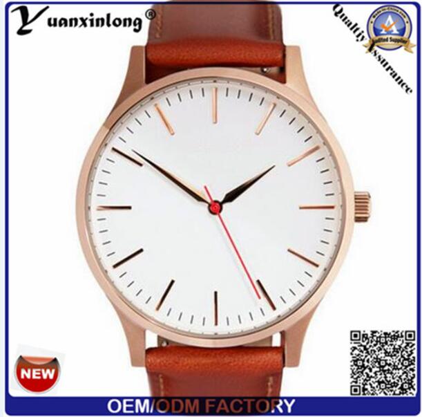 Yxl-552 2016 Fashion Man and Women Business Wrist Leather Mvmt Style Quartz Watch