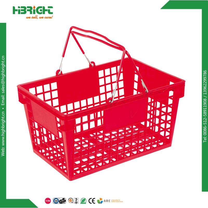 Best Selling Supermarket Plastic Grocery Shopping Baskets