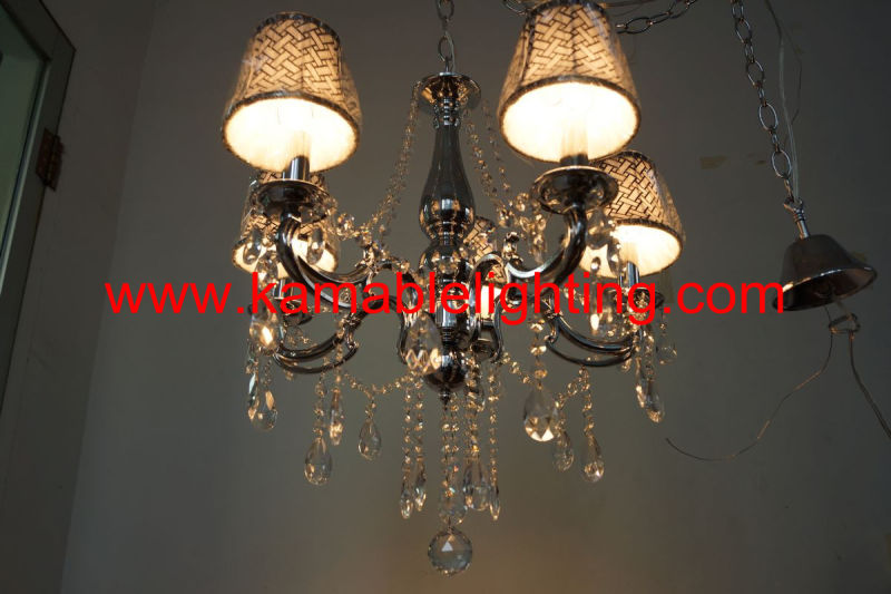 Modern New Design Lampshade Crystal Chandelier (9227-5)