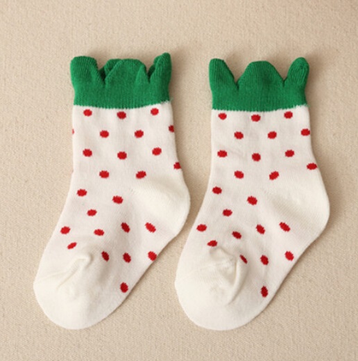 Kids Strawberry Cotton Socks