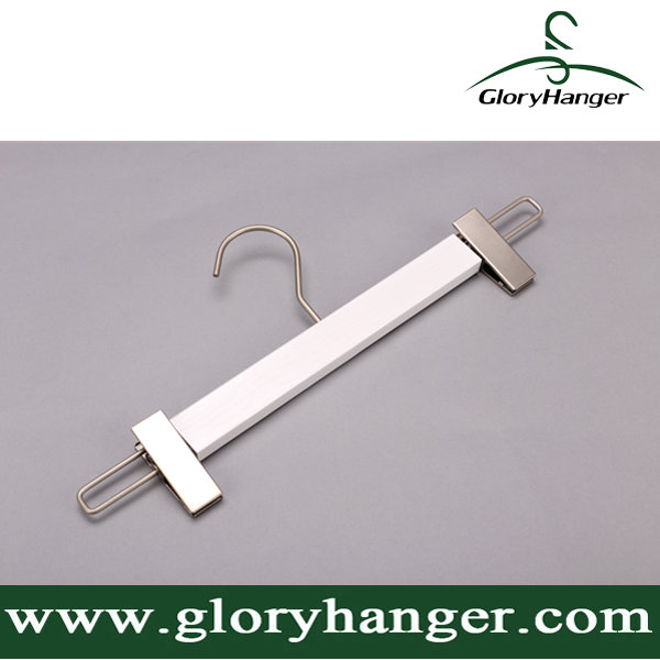 Wholesale Fashion White Wooden Garment Hanger /Pant Hanger