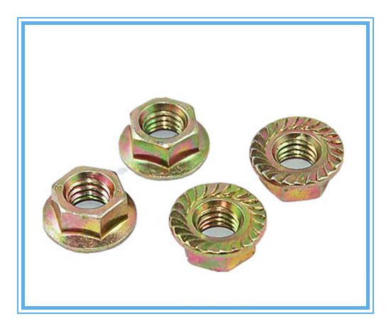 M3-M30 of Color Nuts with Zinc Plated Hex Flange