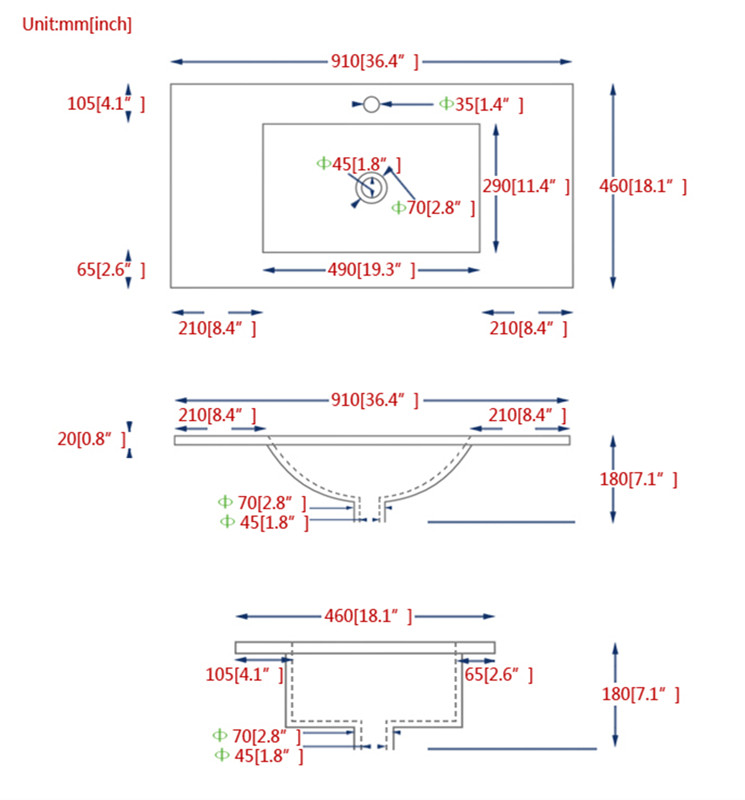 First Grade Quality Bathroom Wash Basin with Cupc/Ce (A-9090E)