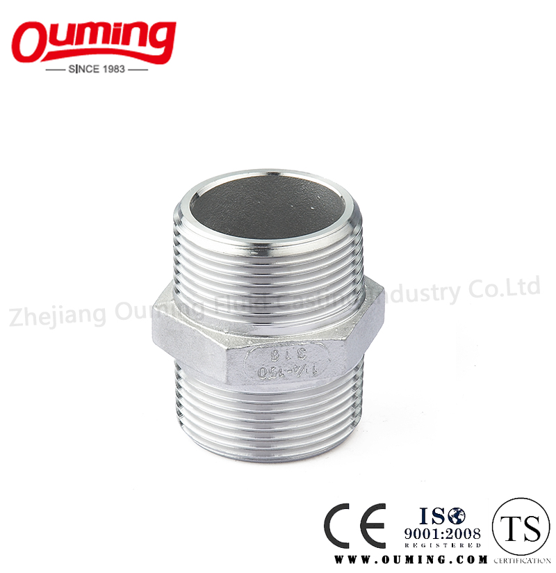 Stainless Steel/Carbon Steel Male Screw Thread Hexagon Nipple