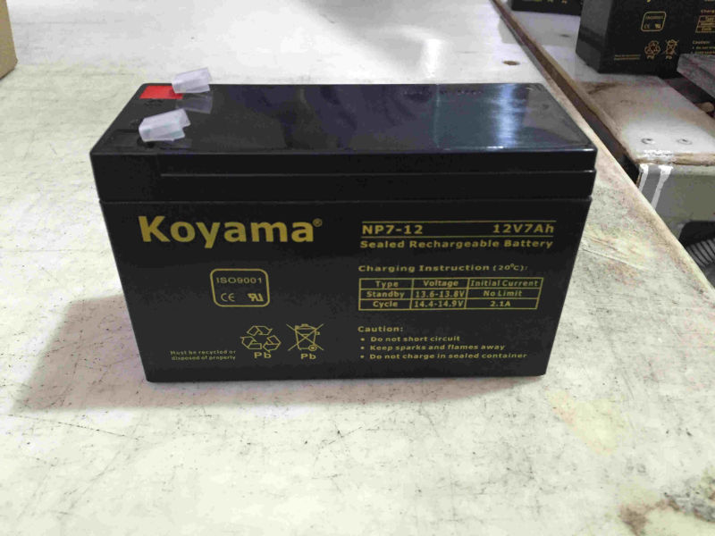 12V 7ah Lead Acid AGM Battery for Emergency Lighting, Scooter