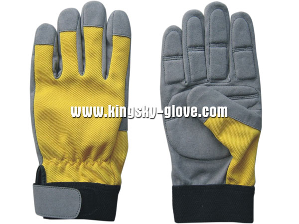 Synthetic Leather Mechanic Anti-Vibration Glove-7207