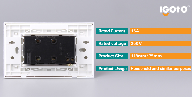 Wall Socket American Type PC Material