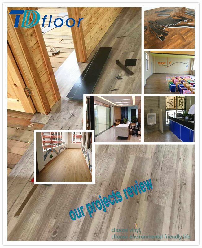 5mm Commercial Loose Lay Wood PVC Vinyl Floor