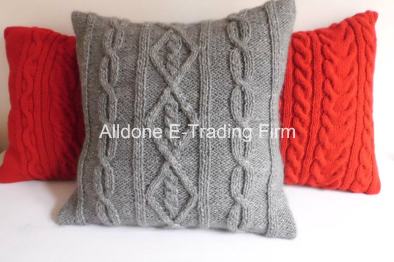 New Design Fashion 100% Hand Knit Pillow Cushion Covers Case