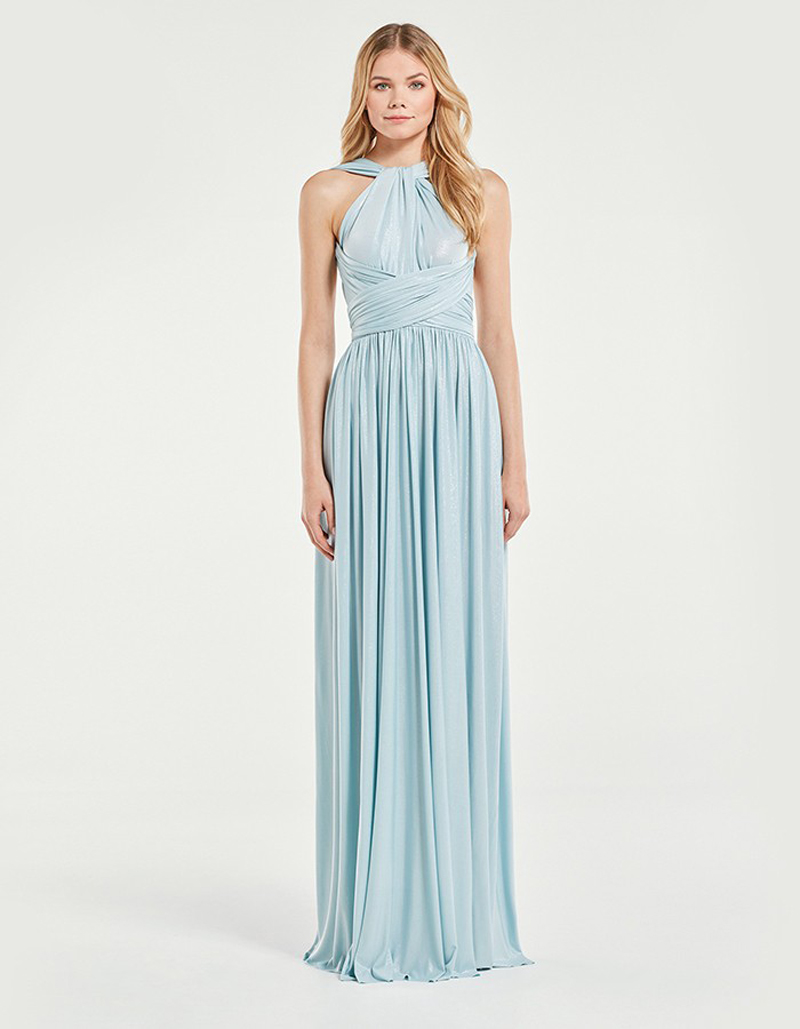 Light Blue Sparkling Multi-Way Bridesmaid Dress