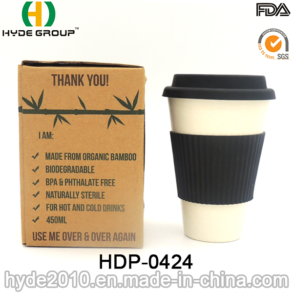 2016 Biodegradable Reusable Bamboo Fiber Coffee Cup (HDP-0424)