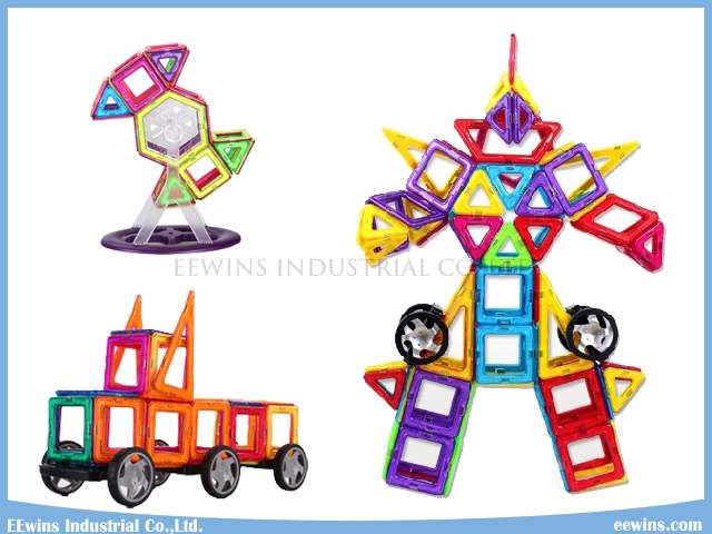 108PCS with Wheels Magnetic Puzzle Toys Wisdom Educational Toys for Children