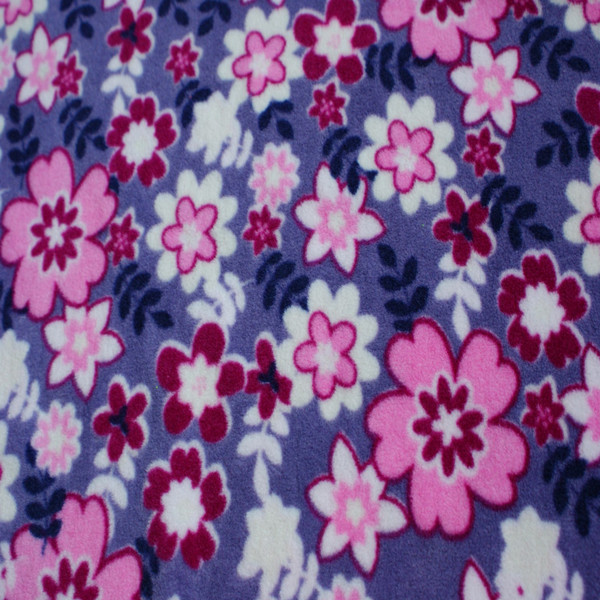 Flower Printed Polar Fleece Fabric for Blankets