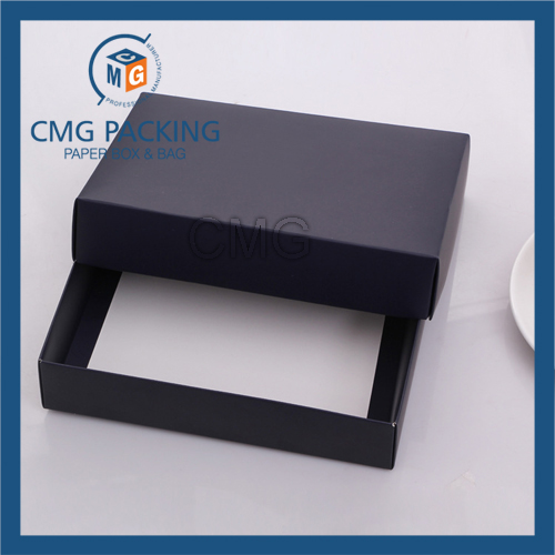 Folded Black Box with Silver Hot Stamping